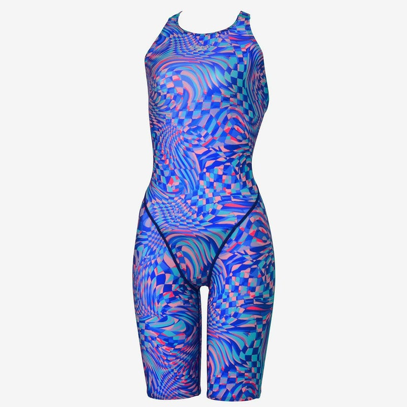 スピードSPEEDOスイムフィットネス競泳水着フレックスシグマニューセミオープンバックニースキン3SCW12607F-BLレディース女性26S1