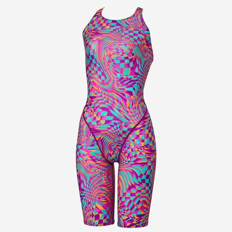 スピードSPEEDOスイムフィットネス競泳水着フレックスシグマニューセミオープンバックニースキン3SCW12607F-PUレディース女性26S1