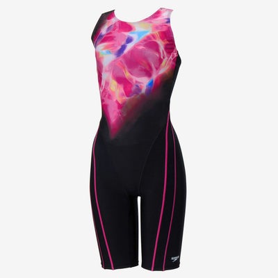 スピードSPEEDOスイムフィットネス競泳水着カラーオブウェーブスルースンニースキンSFW12612-PNレディース女性26S1