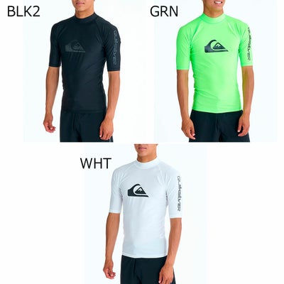 クイックシルバーQuiksilverサーフィンサーフラッシュガードUVカットALLTIMESRハイネック半袖ラッシュガードQLY261006メンズ男性26SP春夏