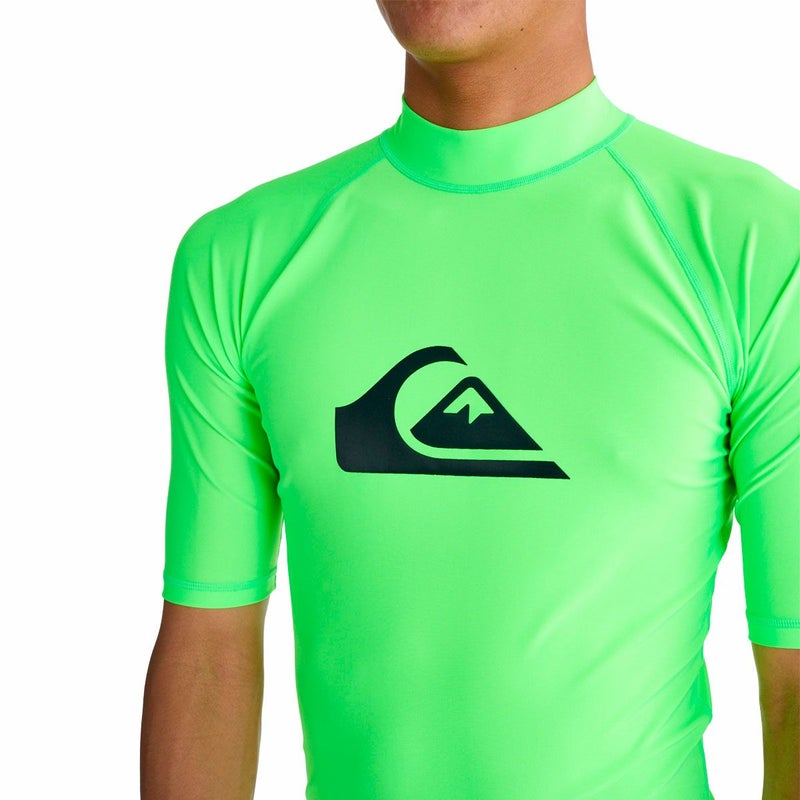 クイックシルバーQuiksilverサーフィンサーフラッシュガードUVカットALLTIMESRハイネック半袖ラッシュガードQLY261006メンズ男性26SP春夏
