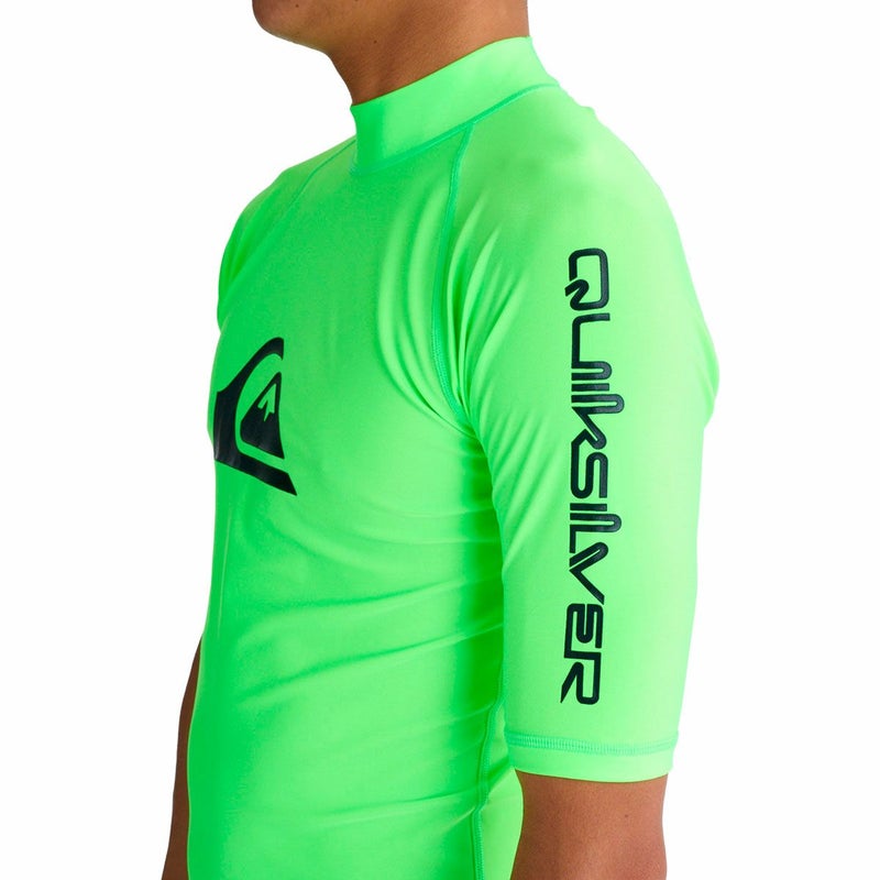 クイックシルバーQuiksilverサーフィンサーフラッシュガードUVカットALLTIMESRハイネック半袖ラッシュガードQLY261006メンズ男性26SP春夏