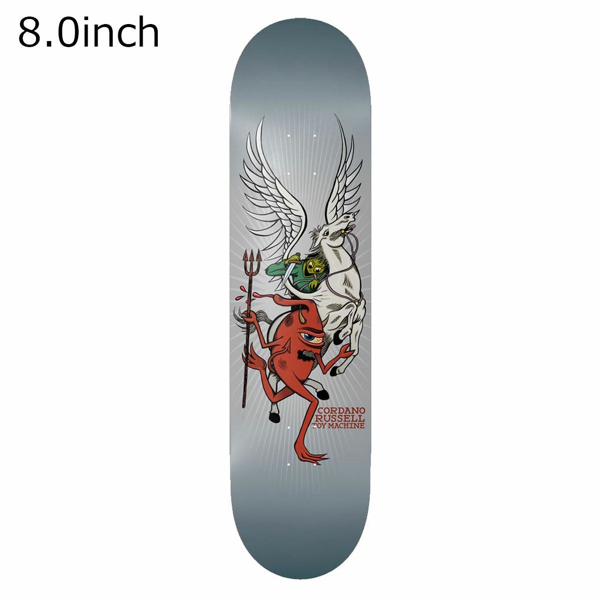トイマシーンTOYMACHINEスケボースケートボードデッキ板RUSSELLPEGASUS8.0D1294