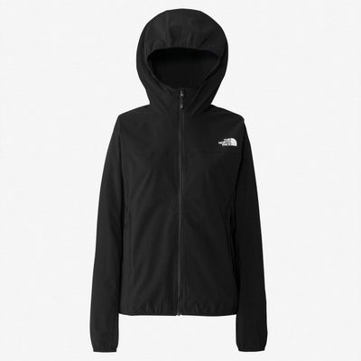ザ・ノース・フェイスTHENORTHFACEアウトドアカジュアルウェアアウタージャケットマウンテンソフトシェルフーディNPW22603-Kレディース女性26SP春夏