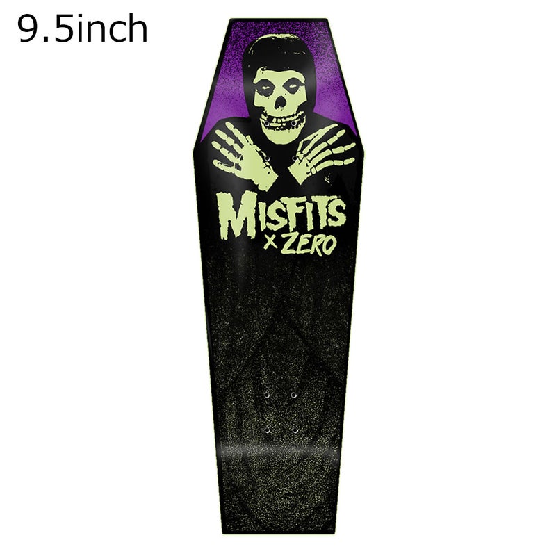 ゼロZEROスケボースケートボードデッキ板MISFITSFIENDCOFFINGITD9.5D6186