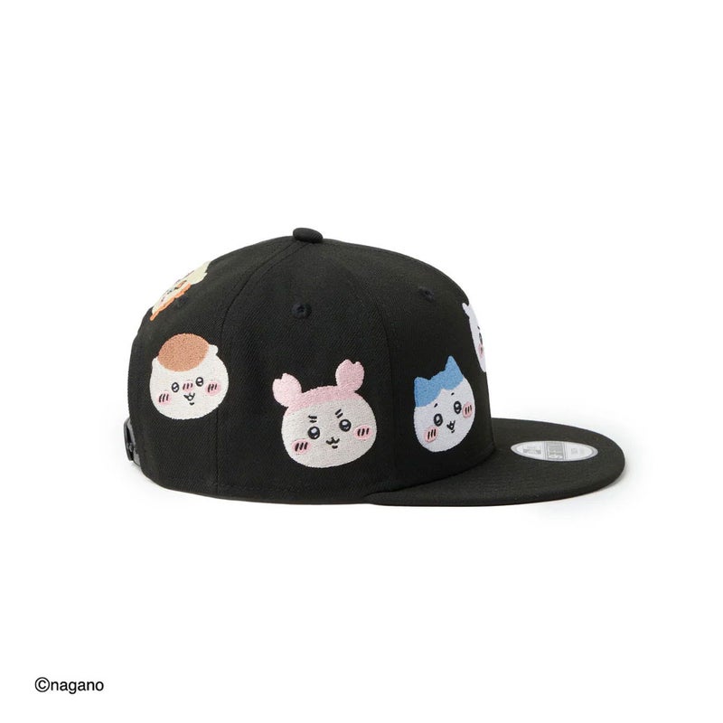 ニューエラNEWERAアウトドアカジュアル帽子キャップキッズYouth9FIFTYちいかわ/キャラALLOVERブラック14864474ジュニアキッズ子ども男の子女の子26SP春夏