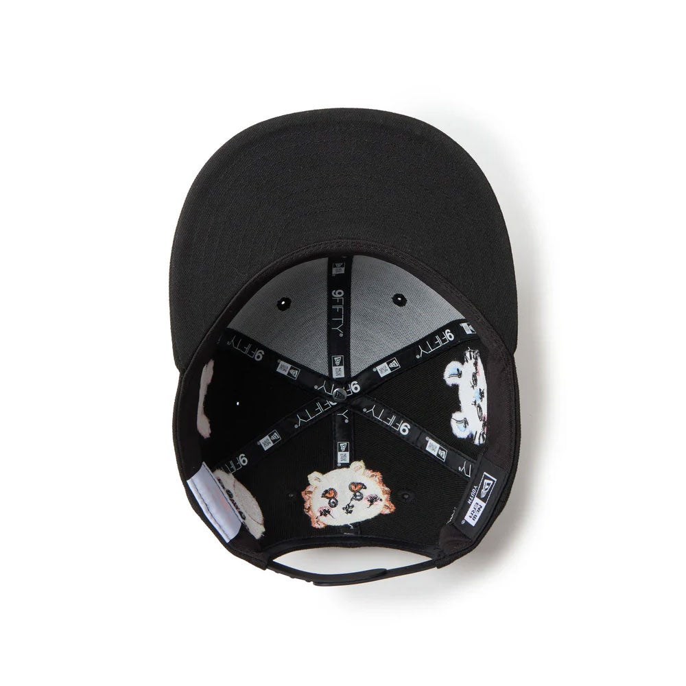 ニューエラNEWERAアウトドアカジュアル帽子キャップキッズYouth9FIFTYちいかわ/キャラALLOVERブラック14864474ジュニアキッズ子ども男の子女の子26SP春夏