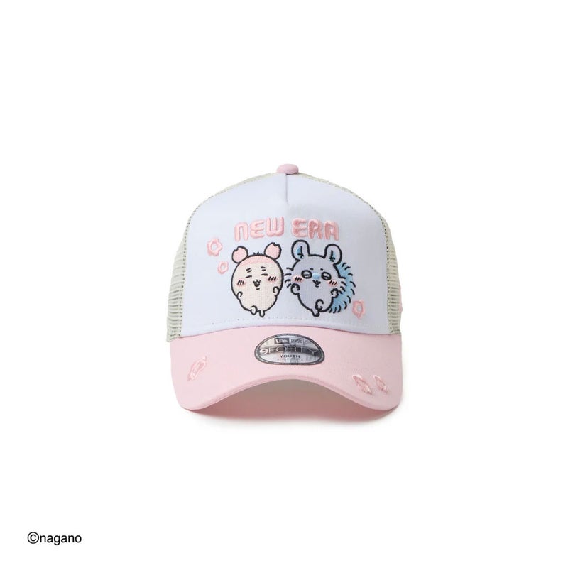 ニューエラNEWERAアウトドアカジュアル帽子キャップキッズYouth9FORTYA-Frameトラッカーちいかわ/モモンガ・古本屋ピンク14864475ジュニアキッズ子ども男の子女の子26SP春夏