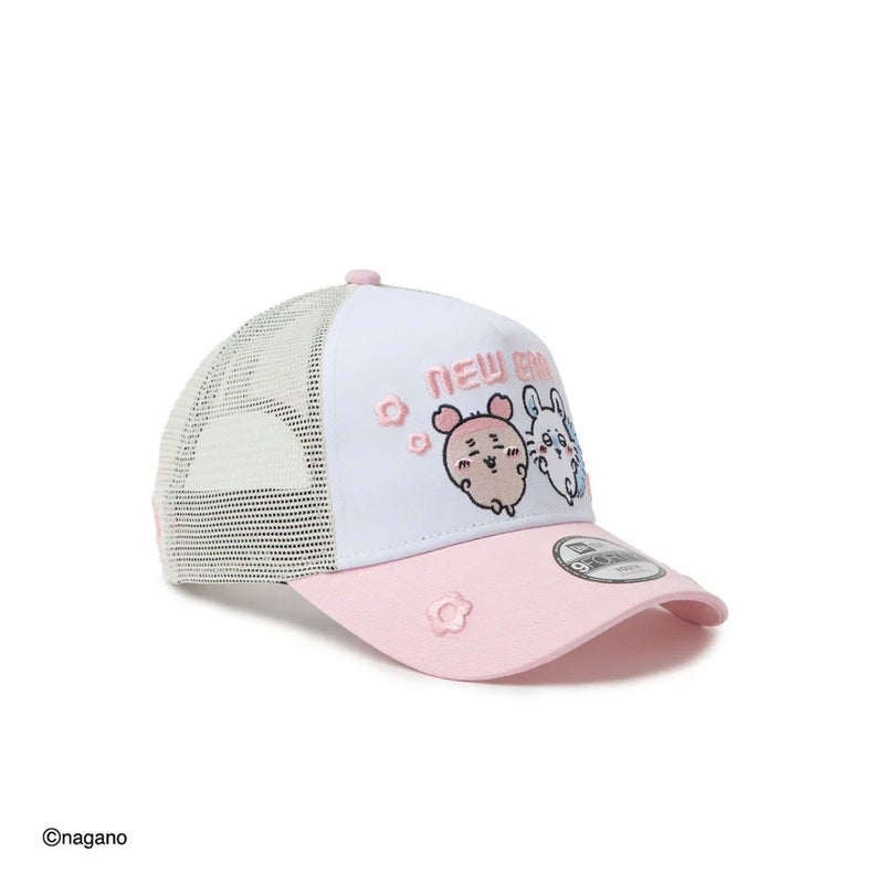 ニューエラNEWERAアウトドアカジュアル帽子キャップキッズYouth9FORTYA-Frameトラッカーちいかわ/モモンガ・古本屋ピンク14864475ジュニアキッズ子ども男の子女の子26SP春夏