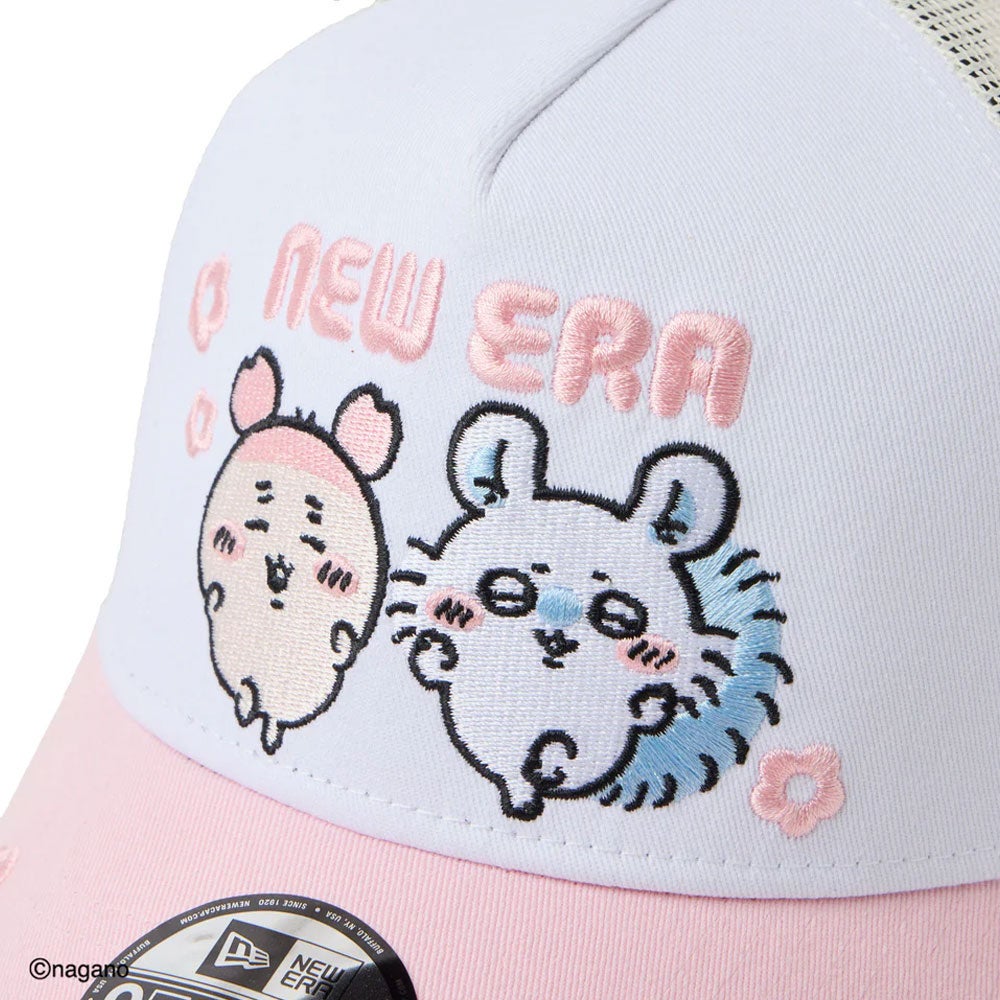 ニューエラNEWERAアウトドアカジュアル帽子キャップキッズYouth9FORTYA-Frameトラッカーちいかわ/モモンガ・古本屋ピンク14864475ジュニアキッズ子ども男の子女の子26SP春夏