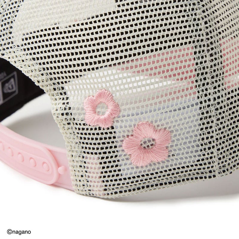 ニューエラNEWERAアウトドアカジュアル帽子キャップキッズYouth9FORTYA-Frameトラッカーちいかわ/モモンガ・古本屋ピンク14864475ジュニアキッズ子ども男の子女の子26SP春夏