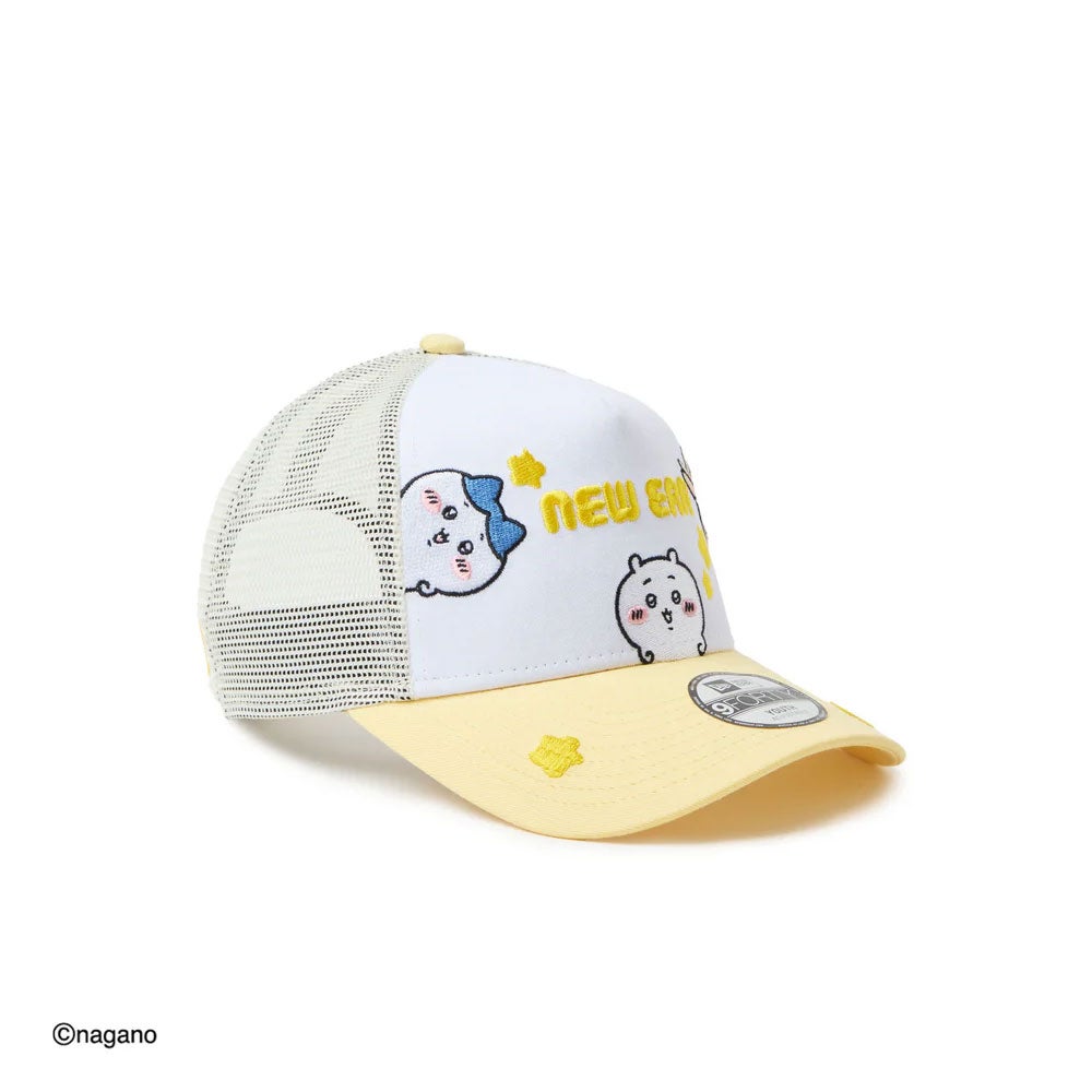 ニューエラNEWERAアウトドアカジュアル帽子キャップキッズYouth9FORTYA-Frameトラッカーちいかわ/ちいかわ・ハチワレ・うさぎホワイト/ソフトイエロー14864476ジュニアキッズ子ども男の子女の子26SP春夏