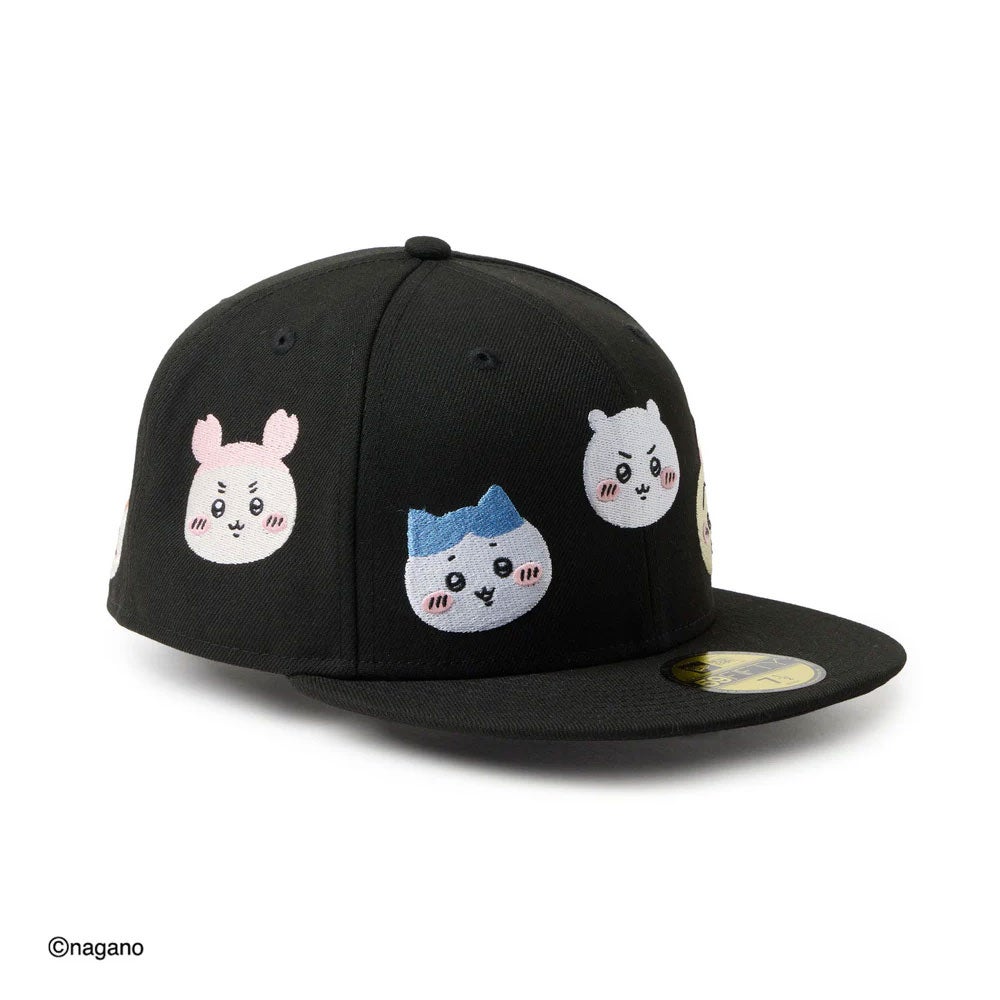 ニューエラNEWERAアウトドアカジュアル帽子キャップ59FIFTYちいかわ/キャラALLOVERブラック14864521メンズレディースユニセックス26SP春夏