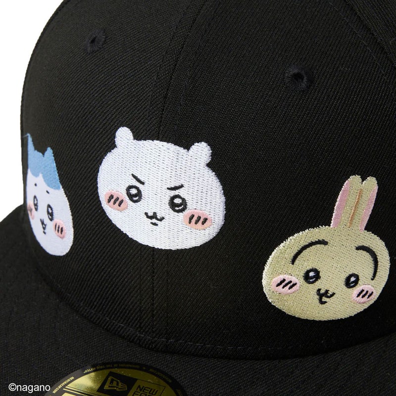 ニューエラNEWERAアウトドアカジュアル帽子キャップ59FIFTYちいかわ/キャラALLOVERブラック14864521メンズレディースユニセックス26SP春夏