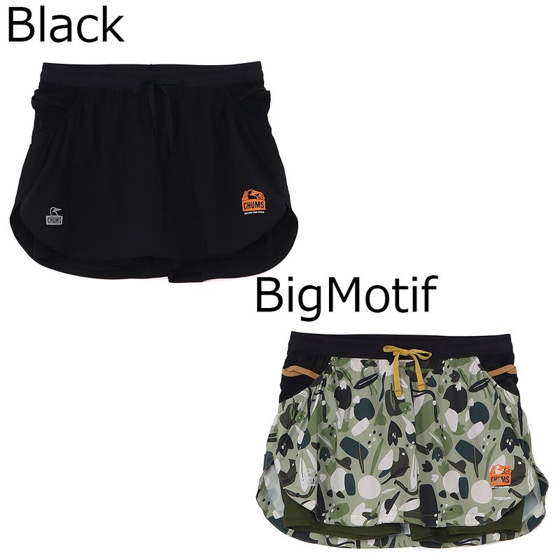 チャムスCHUMSランニングウェアボトムスショートハーフパンツ短パンチャムス×みゃこランニングスカートCH18-1387レディース女性