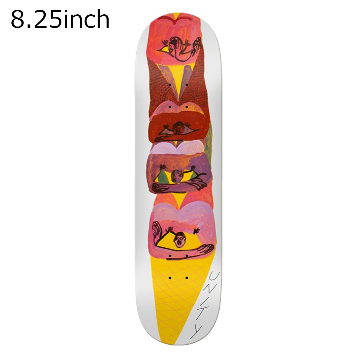 ユニティUNITYスケボースケートボードデッキ板ICECREAMCONE8.25220000032950