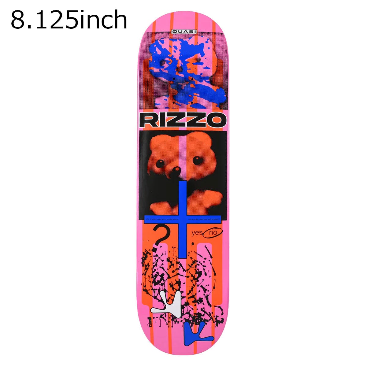 クアジQUASIスケボースケートボードデッキ板RizzoStuffie8.12517411K430078