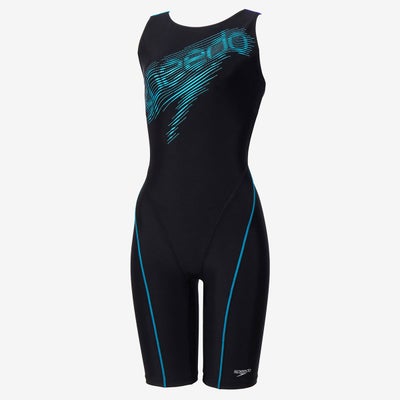 スピードSPEEDOスイムフィットネス競泳水着ストリームドッツロゴルースンニースキンSFW12614-KQレディース女性26S1