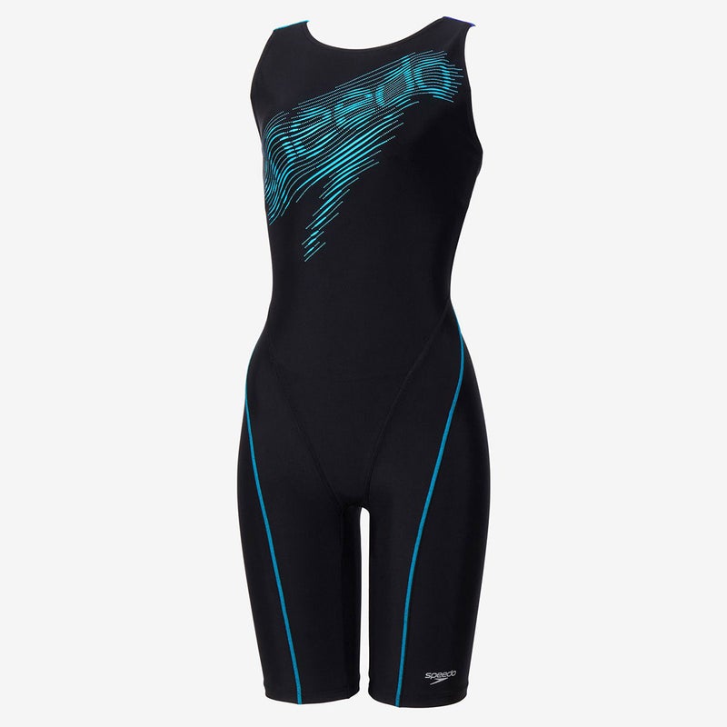 スピードSPEEDOスイムフィットネス競泳水着ストリームドッツロゴルースンニースキンSFW12614-KQレディース女性26S1