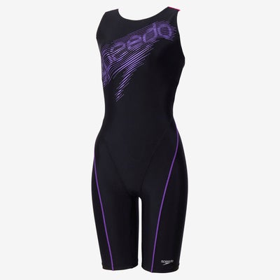 スピードSPEEDOスイムフィットネス競泳水着ストリームドッツロゴルースンニースキンSFW12614-KUレディース女性26S1