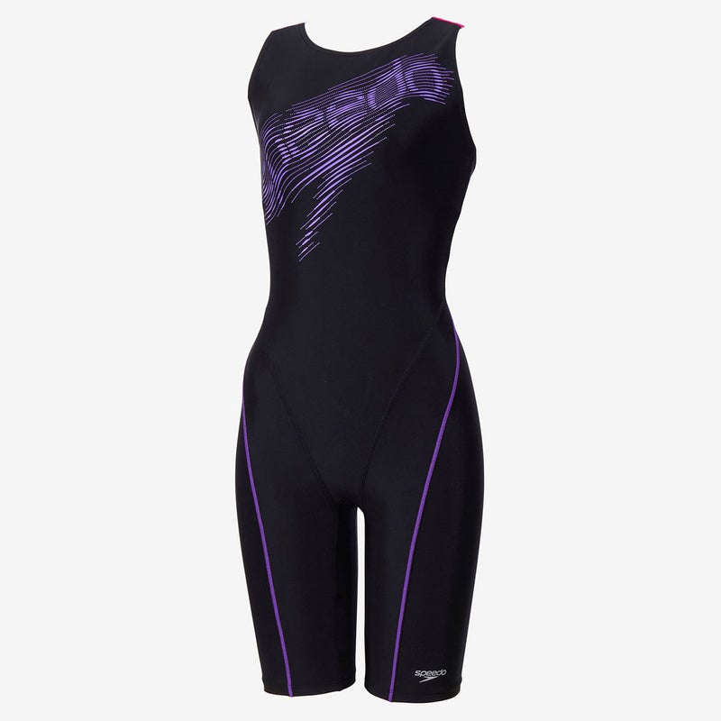 スピードSPEEDOスイムフィットネス競泳水着ストリームドッツロゴルースンニースキンSFW12614-KUレディース女性26S1