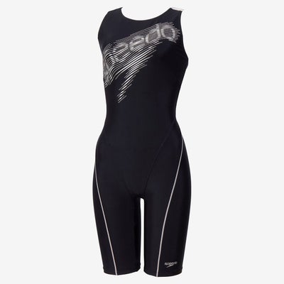 スピードSPEEDOスイムフィットネス競泳水着ストリームドッツロゴルースンニースキンSFW12614-KWレディース女性26S1