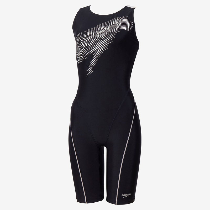 スピードSPEEDOスイムフィットネス競泳水着ストリームドッツロゴルースンニースキンSFW12614-KWレディース女性26S1