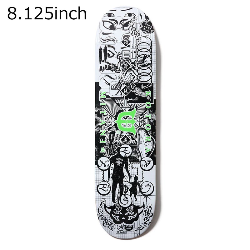 エビセンEVISENスケボースケートボードデッキ板KOTORAMITANINEWCHANNEL8.125EVI30-02