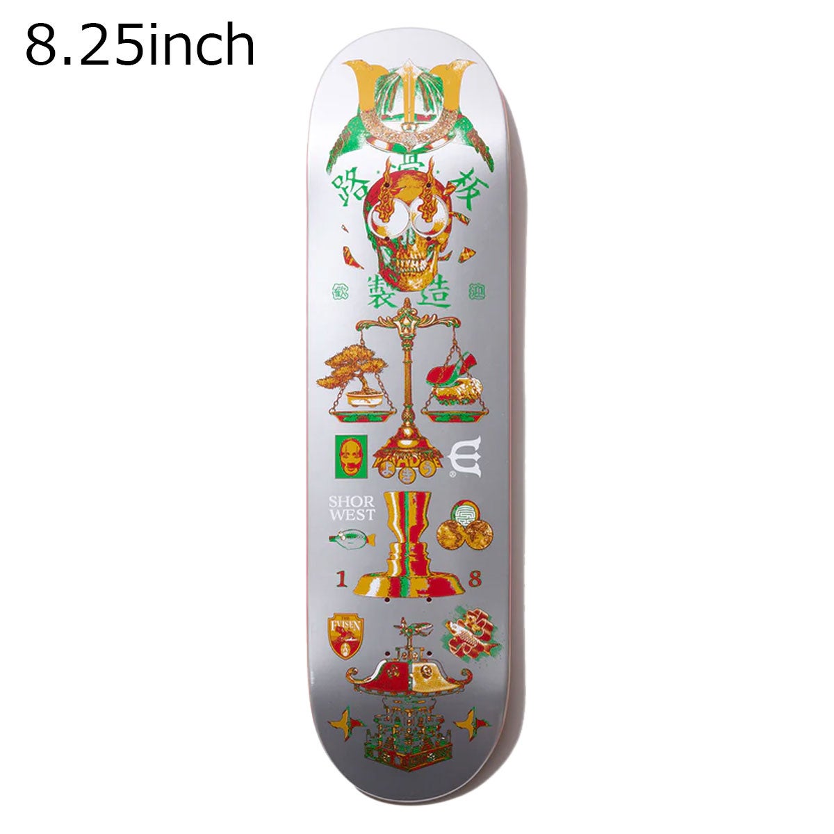 エビセンEVISENスケボースケートボードデッキ板SHORWESTDIALOGUE8.25EVI30-03