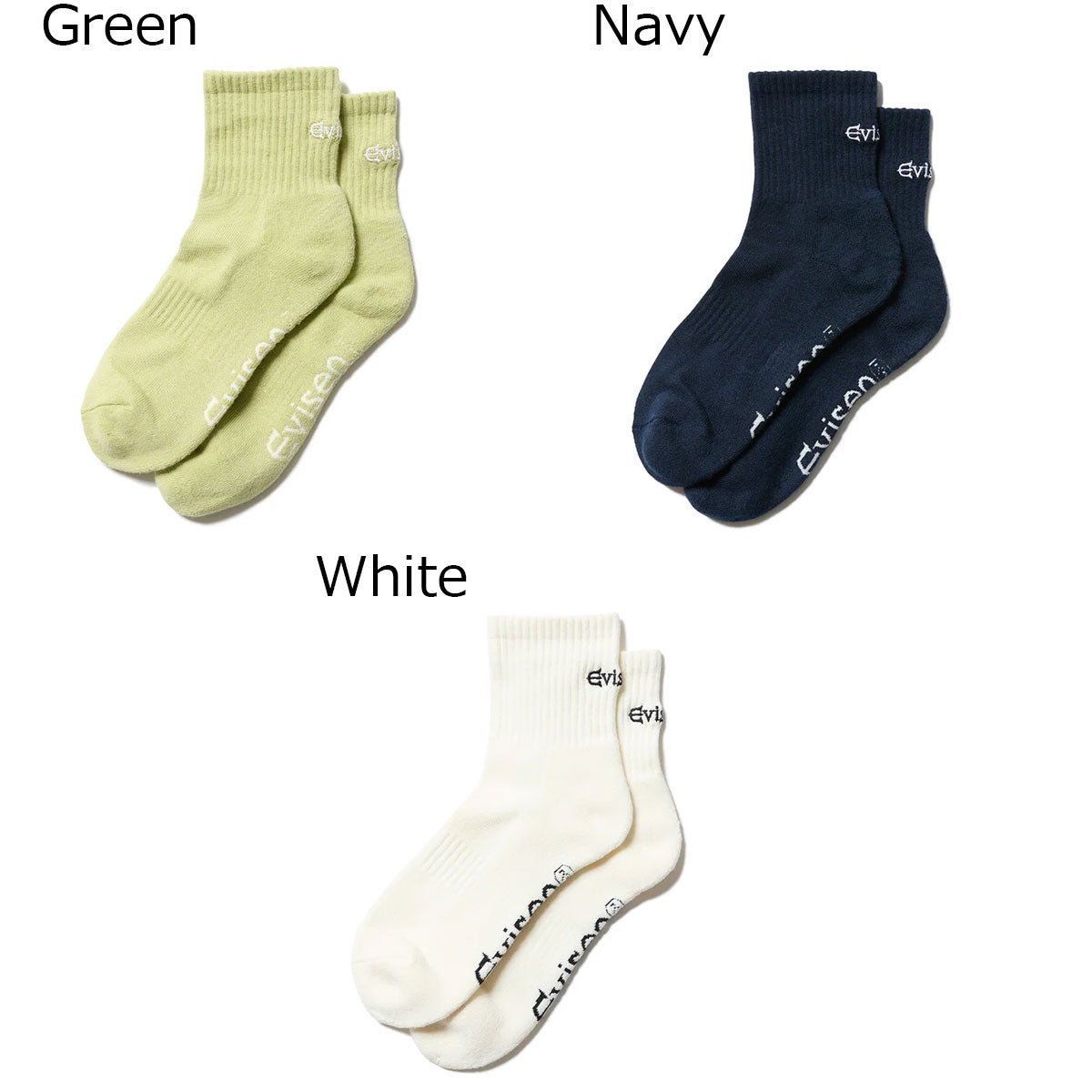 エビセン EVISEN メンズ ソックス LOGO ANKLE SOCKS 26SS-A02 26SP