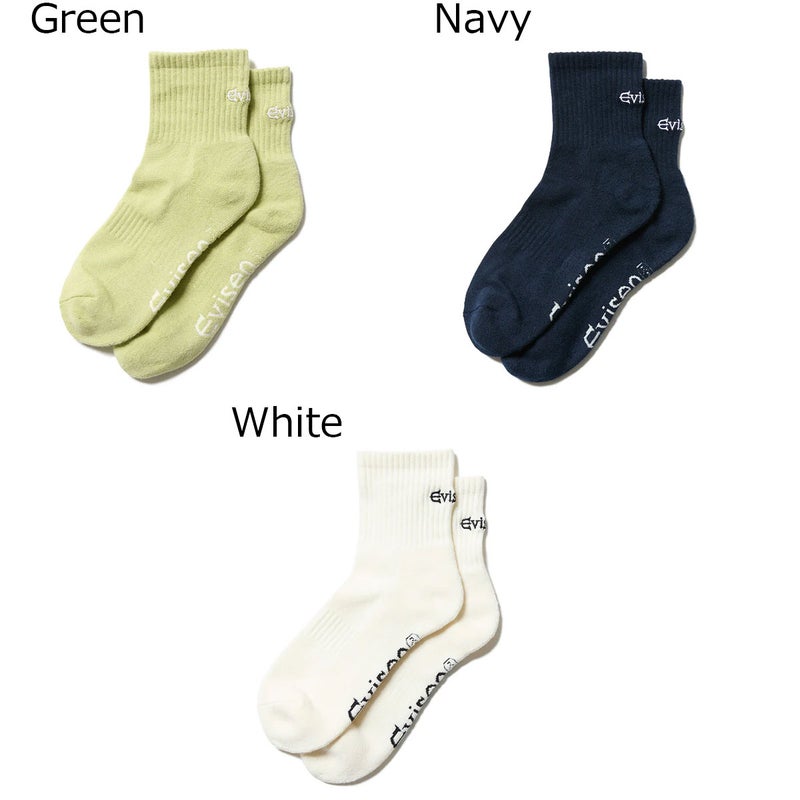エビセンEVISENスケボースケートボードソックス靴下LOGOANKLESOCKS26SS-A02メンズ男性26SP春夏