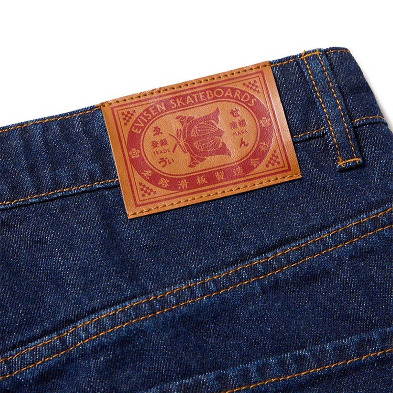 エビセンEVISENスケボースケートボードウェアボトムスロングパンツ長ズボンATARIONE-UPDENIM26SS-B03メンズ男性26SP春夏