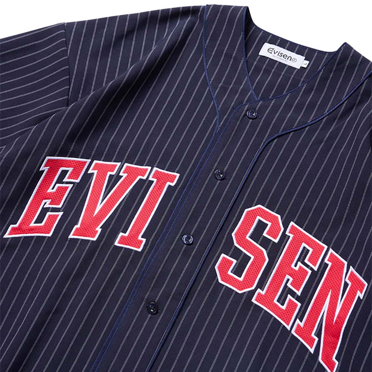 エビセンEVISENスケボースケートボードウェア半袖シャツOFFICIALREPLICABASEBALLSHIRT26SS-S03メンズ男性26SP春夏