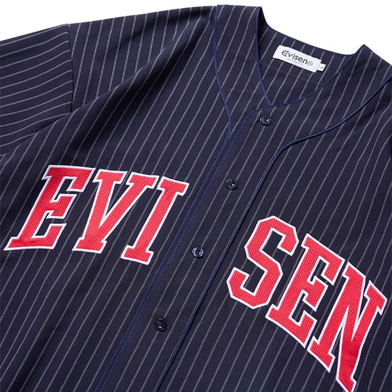 エビセンEVISENスケボースケートボードウェア半袖シャツOFFICIALREPLICABASEBALLSHIRT26SS-S03メンズ男性26SP春夏