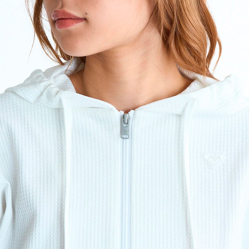 ロキシーROXYサーフィンサーフラッシュガードUVカットSEASIDEBLUEワッフル素材ジップラッシュフーディRLY261030レディース女性26SP春夏