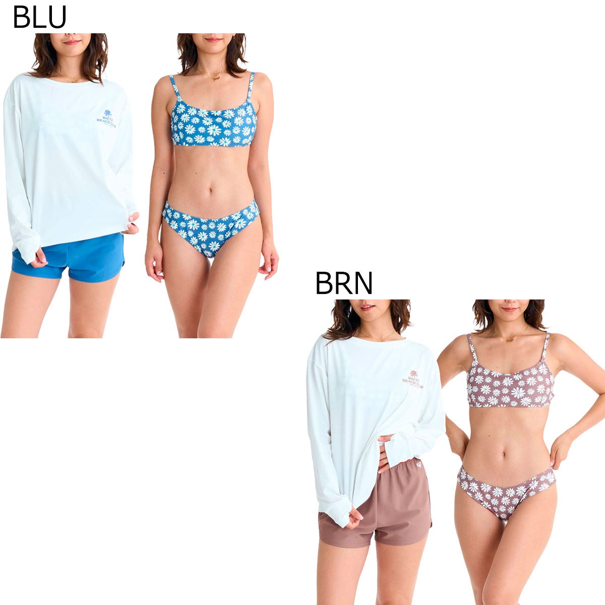 ロキシーROXYサーフィンサーフ水着CORALDAYS4点セット長袖ラッシュTボードショーツ付きビキニセットRSW261007レディース女性26SP春夏