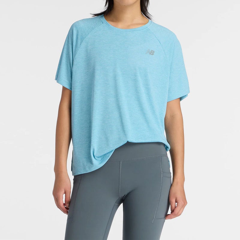ニューバランスnewbalanceジムフィットネスヨガウェア半袖TシャツスポーツパフォーマンスTシャツWT6172ZL-AEBレディース女性26SP春夏