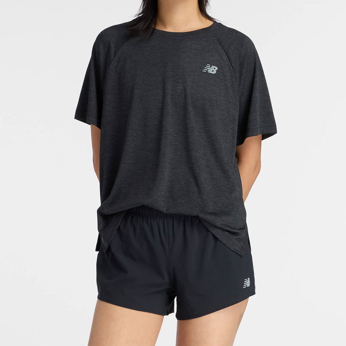 ニューバランスnewbalanceジムフィットネスヨガウェア半袖TシャツスポーツパフォーマンスTシャツWT6172ZL-BKHレディース女性26SP春夏