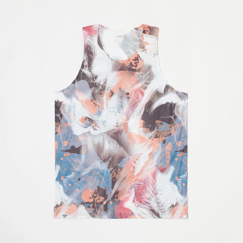 ジンガーJINGERランニングウェアノースリーブタンクトップシームレスランニングタンクトップJM-4030-BRNメンズ男性26SP春夏