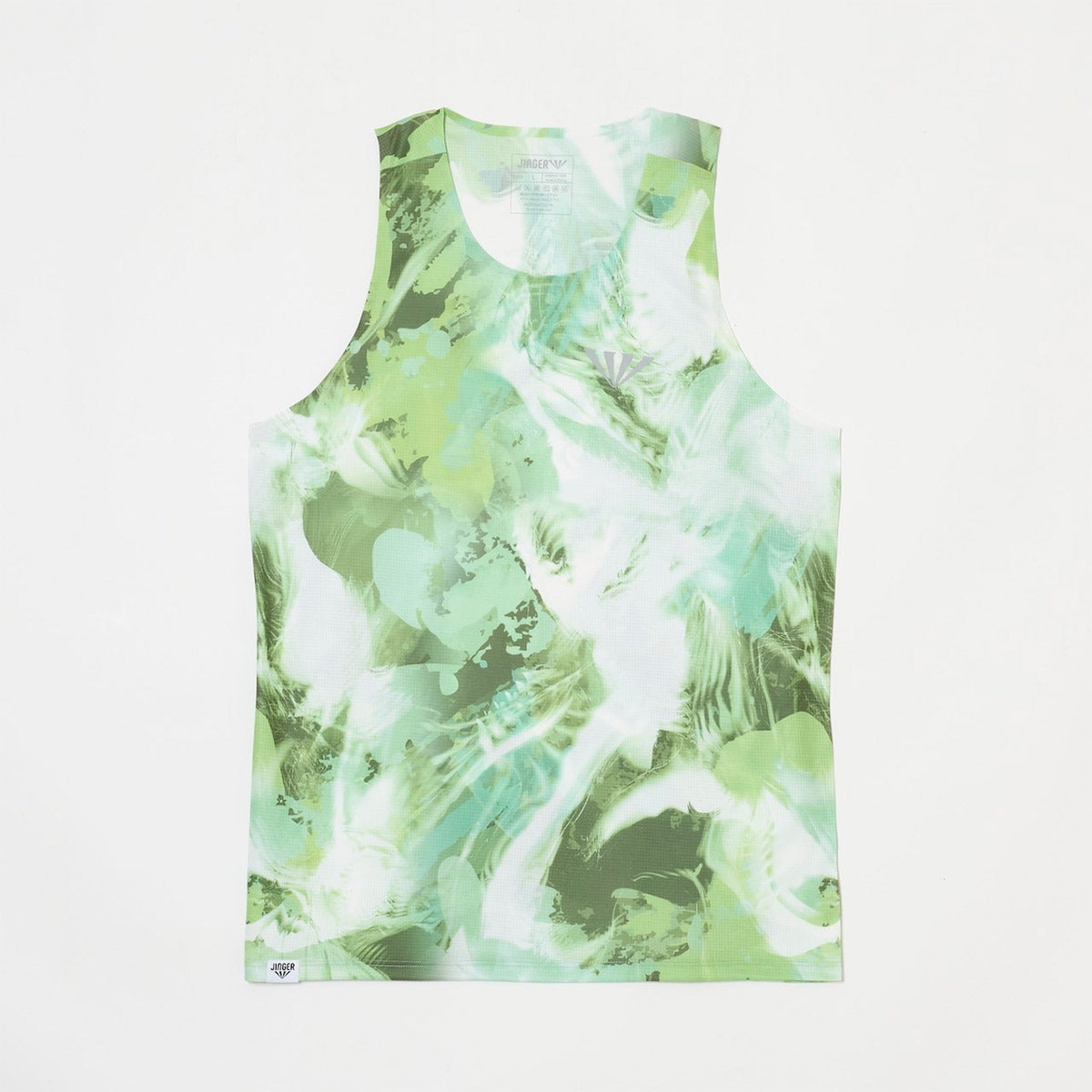 ジンガーJINGERランニングウェアノースリーブタンクトップシームレスランニングタンクトップJM-4030-LIMEメンズ男性26SP春夏