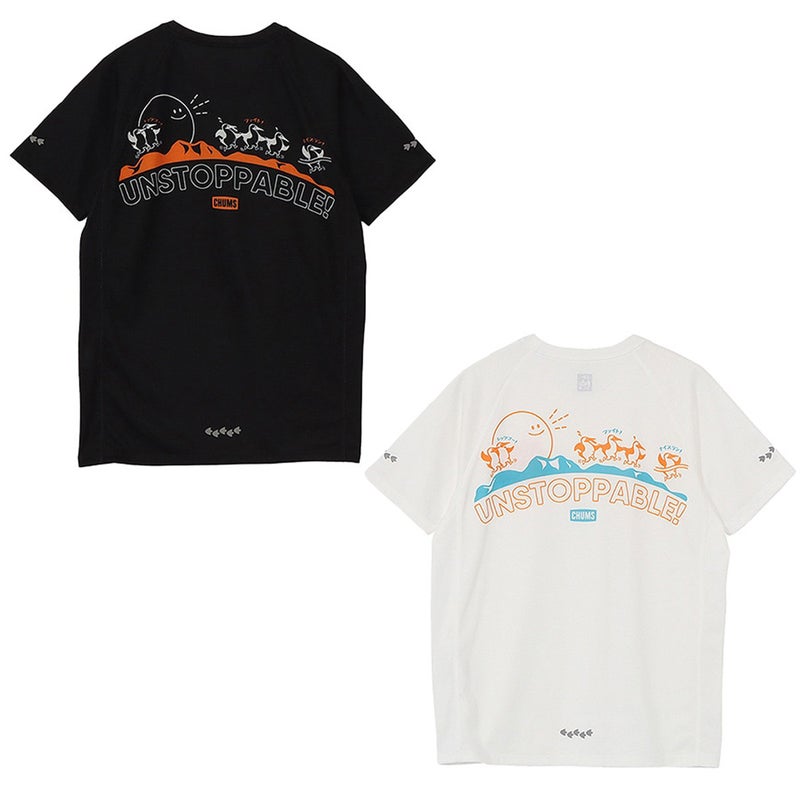 チャムスCHUMSランニングウェア半袖Tシャツチャムス×みゃこアンストッパブルTシャツCH01-2796メンズレディースユニセックス26SP春夏
