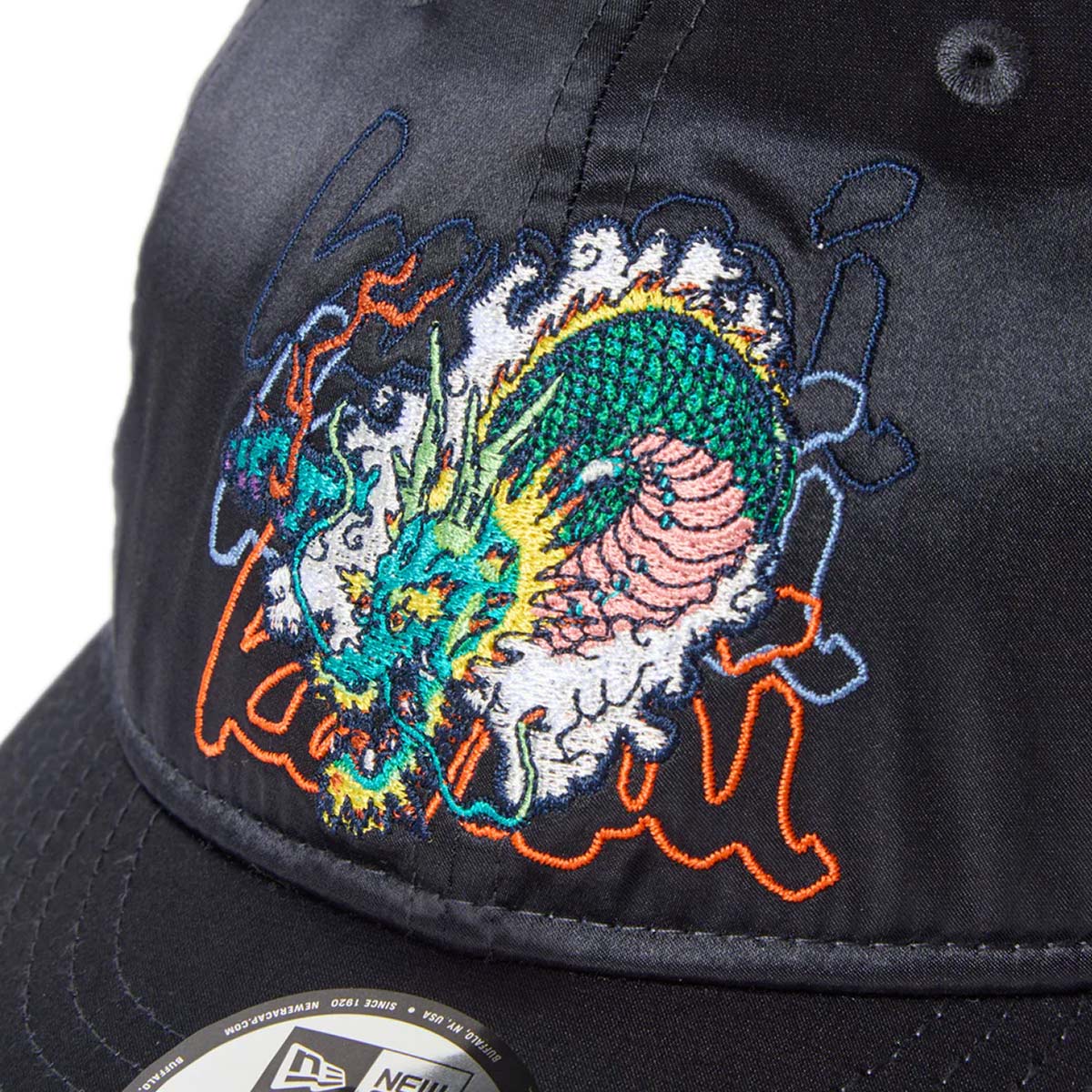 ニューエラ NEW ERA 9THIRTY kansai yamamoto 龍 サテン ネイビー 帽子