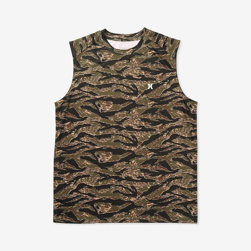 ハーレーHurleyサーフィンサーフラッシュガードUVカットノースリーブタンクトップラッシュアイコンカモスリーブレスMSRG261001メンズ男性26SU春夏