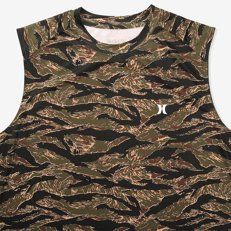 ハーレーHurleyサーフィンサーフラッシュガードUVカットノースリーブタンクトップラッシュアイコンカモスリーブレスMSRG261001メンズ男性26SU春夏