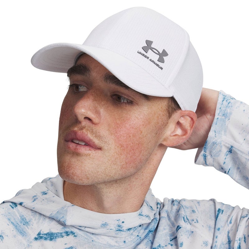 アンダーアーマーUNDERARMOURジムフィットネスヨガ帽子キャップアイソチルアーマーベントアジャスタブルキャップ1383440-101メンズ男性26SU春夏