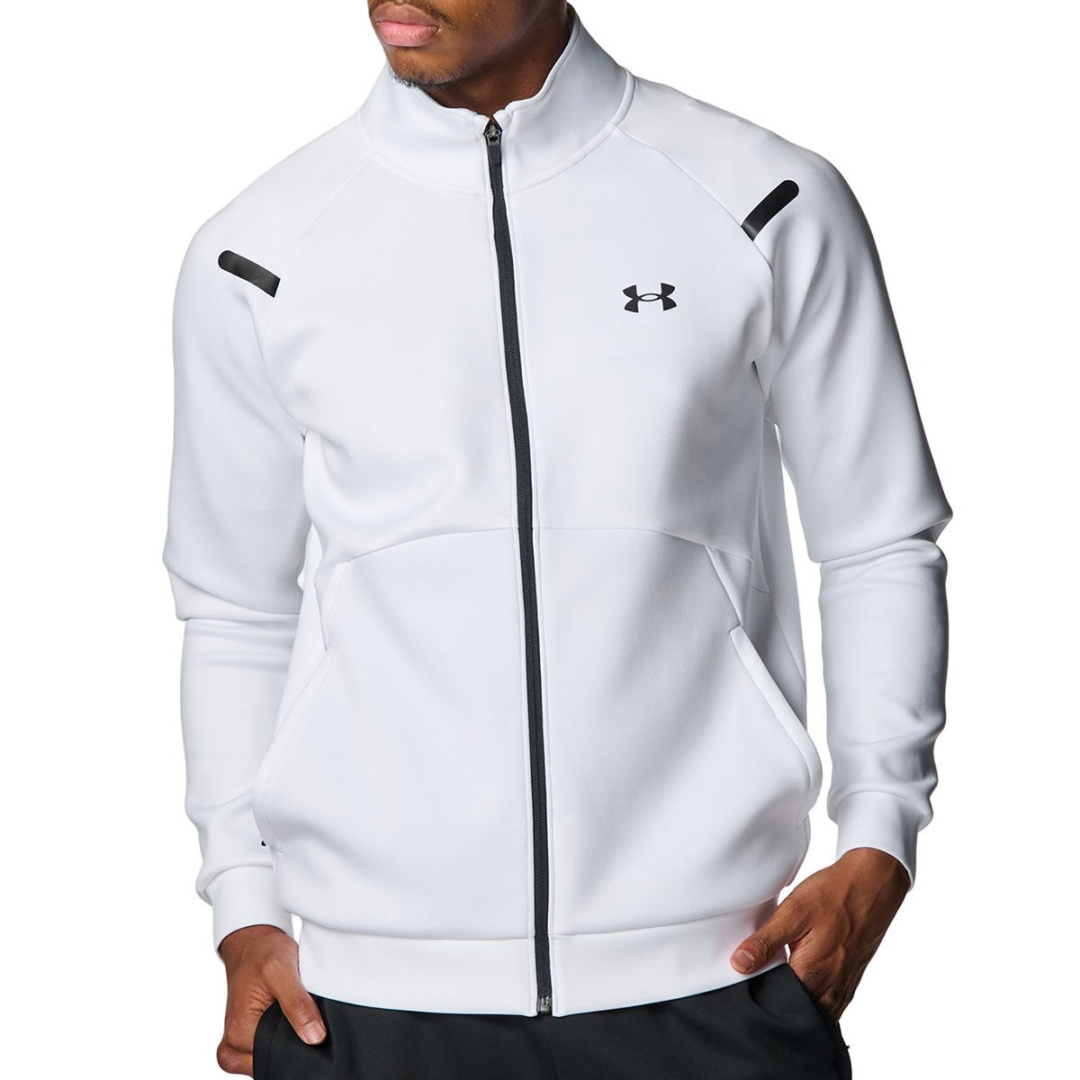 アンダーアーマーUNDERARMOURジムフィットネスヨガウェアアウタージャケットアーマーニットトラックジャケット6007743-100メンズ男性26SU春夏