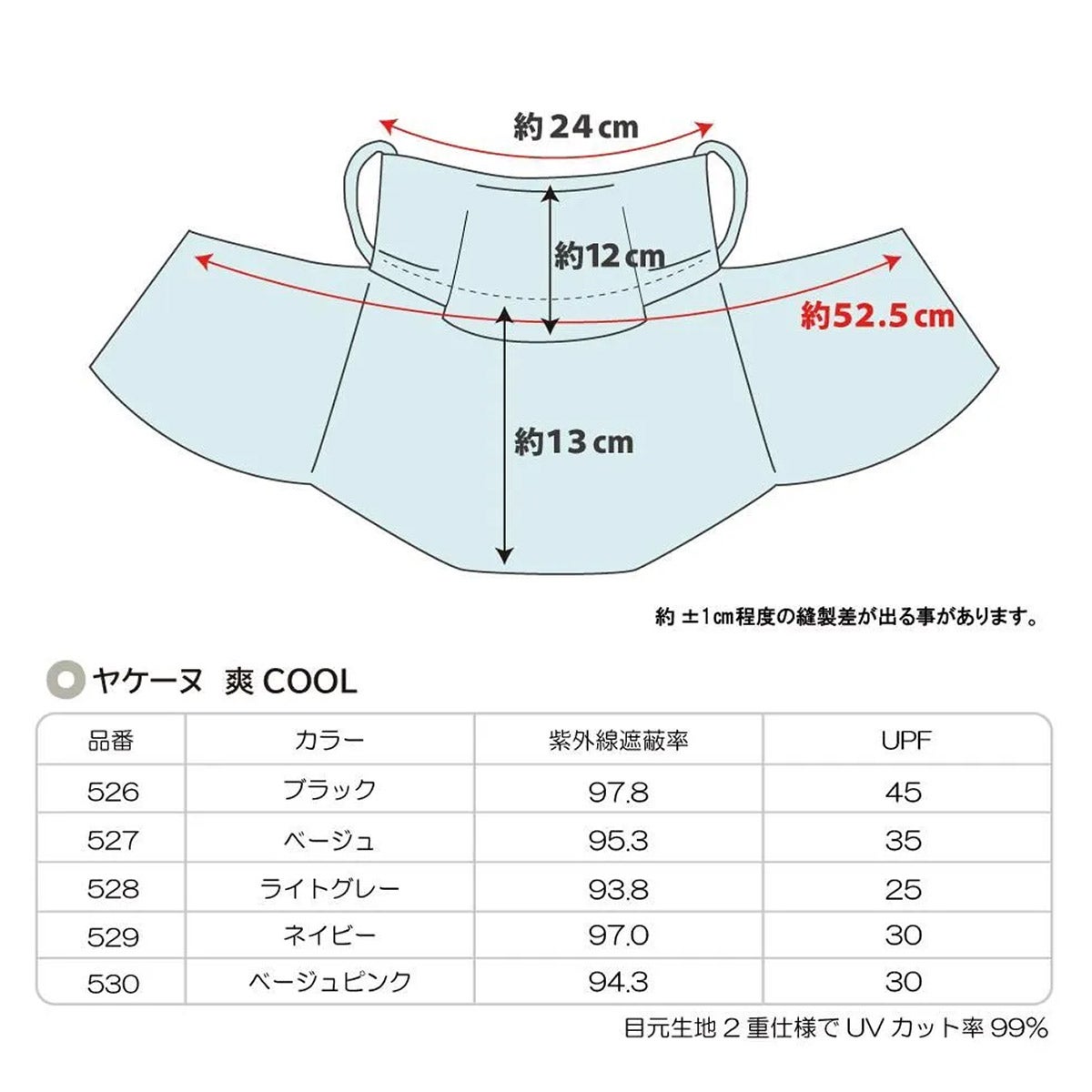 ヤケーヌYAKENUアウトドアカジュアルフェイスカバー日焼け対策専用UVカットフェイスカバー爽クール528メンズレディースユニセックス26SP春夏