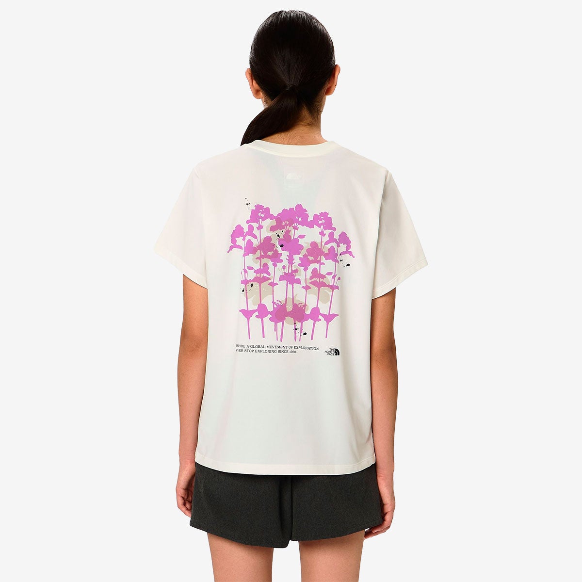 ザ・ノース・フェイスTHENORTHFACEランニングトレーニングウェア半袖TシャツショートスリーブフラワーグラフィックティーNTW32687-GSレディース女性26SS春夏