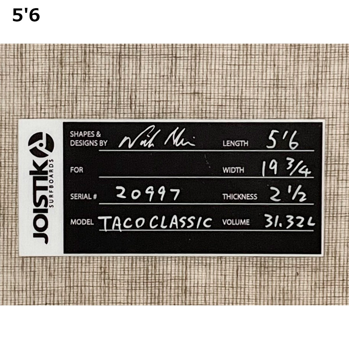 ジョイスティック JOISTIK ショートボード TACO CLASSIC FLAX BOX SIDE
