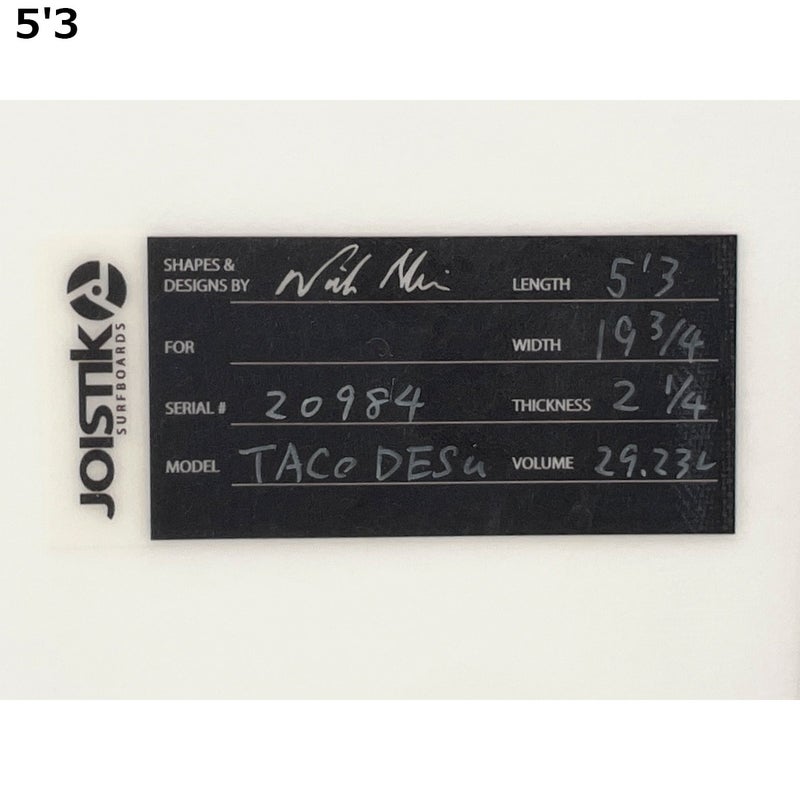 ジョイスティックJOISTIKサーフィンサーフサーフボード板ショートボードJOISTIKTACODESUKARBOLOADクリアーFCS25FINNBSJPTD2026